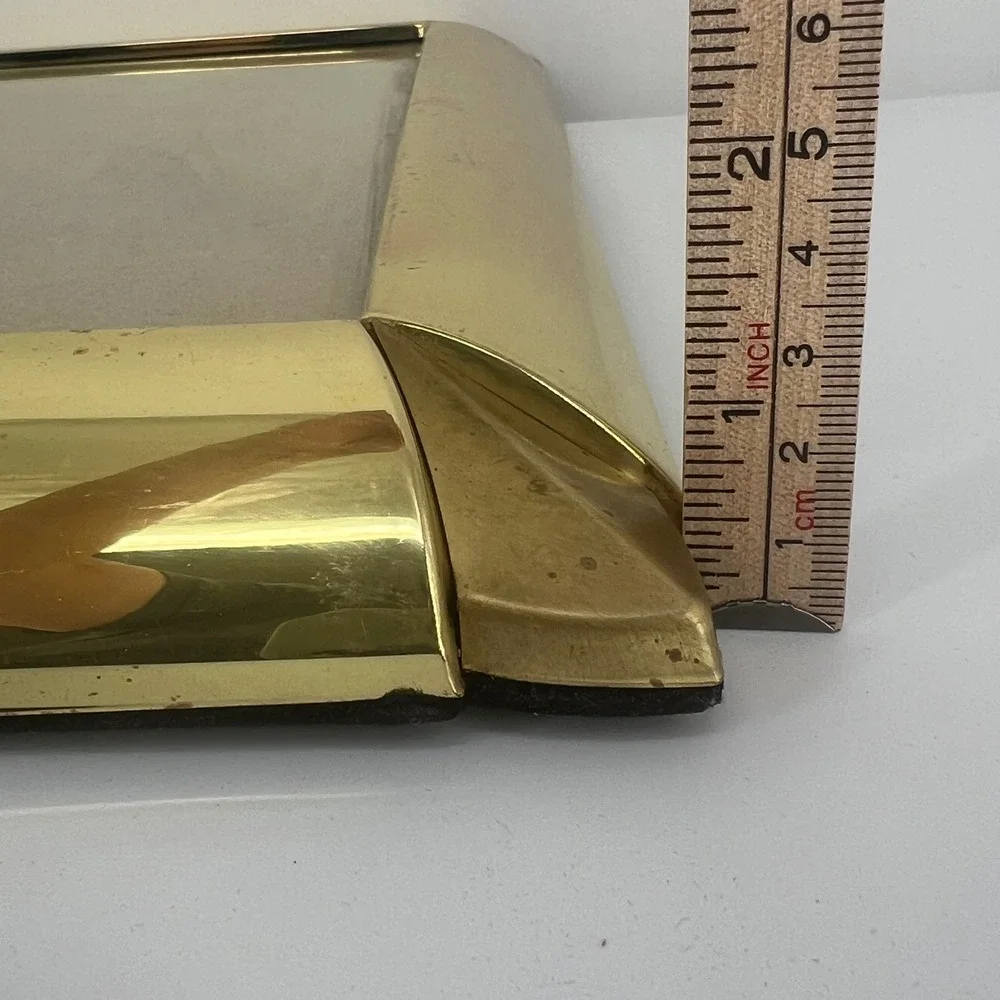 Gold Stand Alone Picture Frame Metal Vintage Brass 8x10 Distressed Art Deco